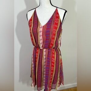 Lush sz lg  sundress in a junior sz  multi colors  spaghetti straps Lined